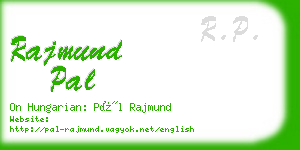 rajmund pal business card